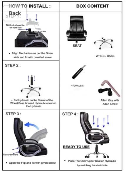 Euro High-Back Executive Office Chair with Padded Arms