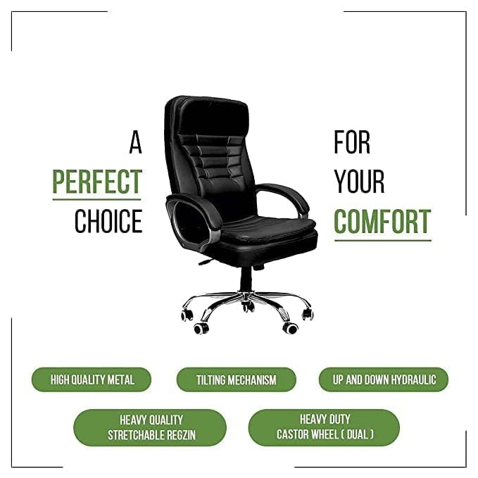 Euro High-Back Executive Office Chair with Padded Arms