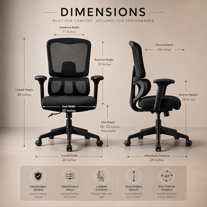 Fox Vento Mid-Back Ergonomic Office Chair