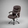 Boss Comfort High-Back Executive Chair – Brown Leatherette